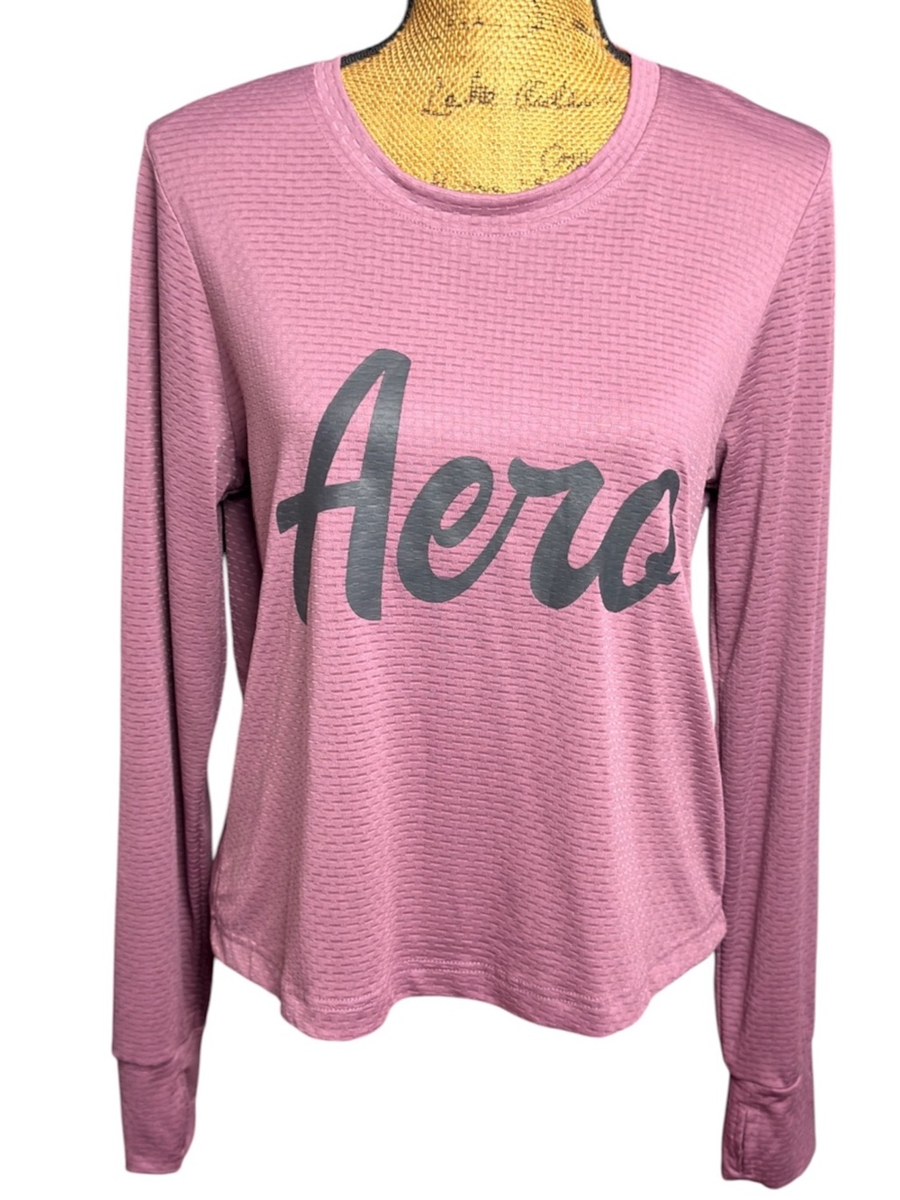 Aeropostale Sport mauve long-sleeve logo tee Women’s size medium | bb
